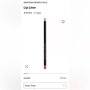 New Never Used Anastasia Beverly Hills Lip Liner in color Deep Taupe